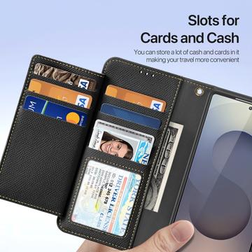 Samsung Galaxy S26 Ultra Dux Ducis Lawa Pung læderetui med magnetisk låg - sort