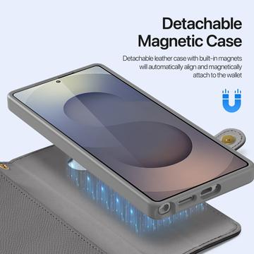 Samsung Galaxy S26 Ultra Dux Ducis Lawa Pung læderetui med magnetisk låg - grå