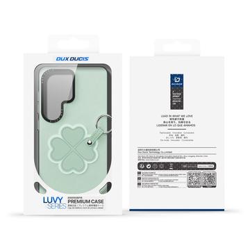 Samsung Galaxy S26 Ultra Dux Ducis Luvy cover med fingerring/håndrem - Grøn / Kløver