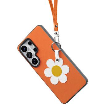 Samsung Galaxy S26 Ultra Dux Ducis Luvy cover med fingerring/håndrem - Orange / Marguerit