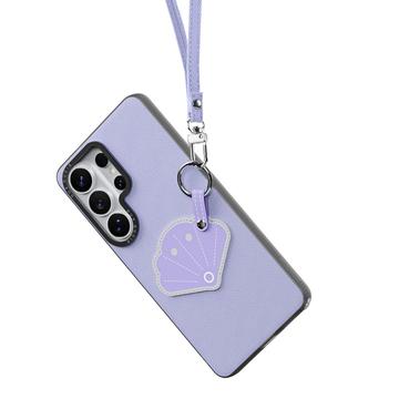 Samsung Galaxy S26 Ultra Dux Ducis Luvy cover med fingerring/håndrem - Lilla / Skal