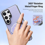 Samsung Galaxy S26 Ultra Dux Ducis Luvy cover med fingerring/håndrem - Lilla / Skal