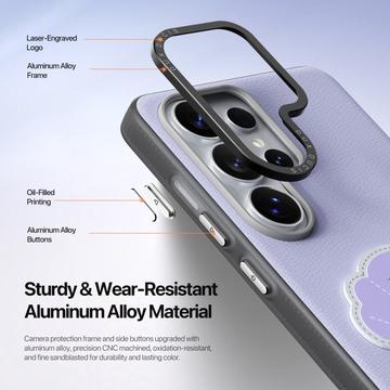 Samsung Galaxy S26 Ultra Dux Ducis Luvy cover med fingerring/håndrem - Lilla / Skal