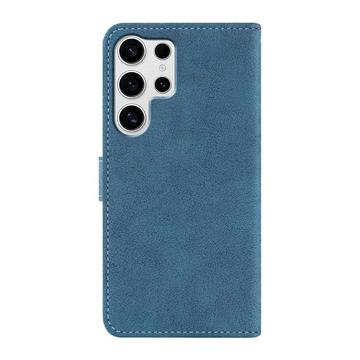 Samsung Galaxy S26 Ultra Elegant retro-pungetui med roterende kortholder - Blå