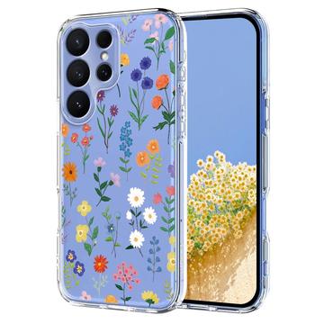 Samsung Galaxy S26 Ultra TPU-cover med blomstermønster - tusindfryd