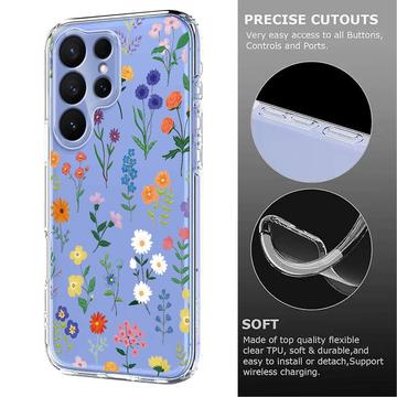 Samsung Galaxy S26 Ultra TPU-cover med blomstermønster - tusindfryd