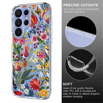 Samsung Galaxy S26 Ultra TPU-cover med blomstermønster - Liljer
