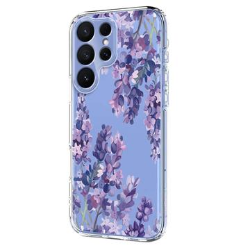 Samsung Galaxy S26 Ultra TPU-cover med blomstermønster - Blåregn