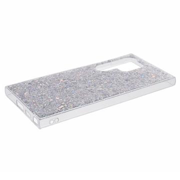 Samsung Galaxy S26 Ultra Glitter Flakes TPU Cover - Sølv