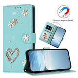Samsung Galaxy S26 Ultra-pungetui med hjerter og blomster - Mynte
