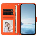 Samsung Galaxy S26 Ultra-pungetui med hjerter og blomster - orange