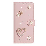 Samsung Galaxy S26 Ultra-pungetui med hjerter og blomster - lyserød