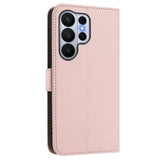 Samsung Galaxy S26 Ultra-pungetui med hjerter og blomster - lyserød