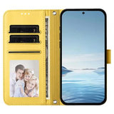 Samsung Galaxy S26 Ultra-pungetui med hjerter og blomster - gul