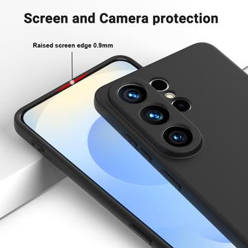 Samsung Galaxy S26 Ultra Flydende silikone cover med håndrem - sort