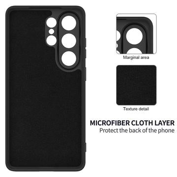 Samsung Galaxy S26 Ultra Flydende silikone cover med håndrem - sort