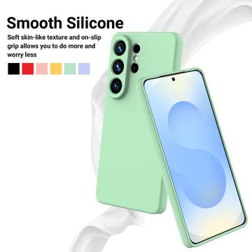 Samsung Galaxy S26 Ultra Flydende silikone cover med håndrem - grøn