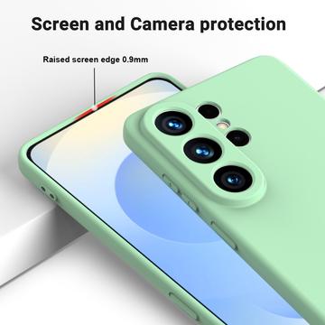 Samsung Galaxy S26 Ultra Flydende silikone cover med håndrem - grøn