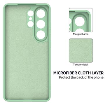 Samsung Galaxy S26 Ultra Flydende silikone cover med håndrem - grøn