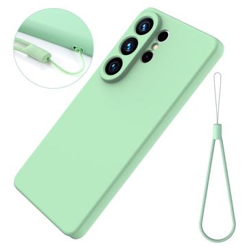Samsung Galaxy S26 Ultra Flydende silikone cover med håndrem - grøn