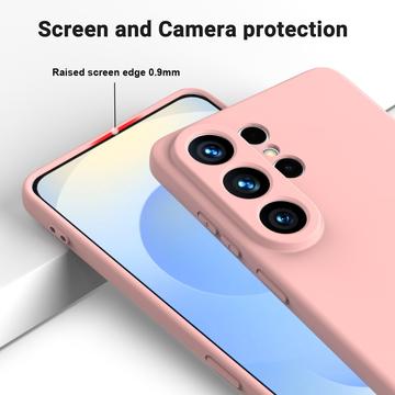 Samsung Galaxy S26 Ultra Flydende silikone cover med håndrem - Pink