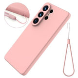 Samsung Galaxy S26 Ultra Flydende silikone cover med håndrem - Pink