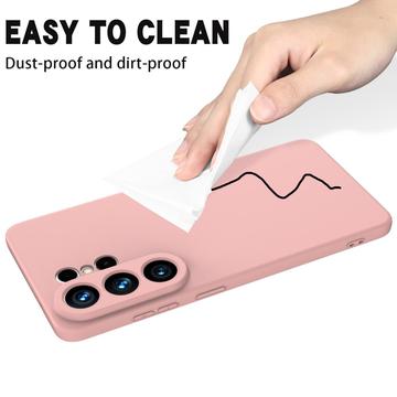 Samsung Galaxy S26 Ultra Flydende silikone cover med håndrem - Pink