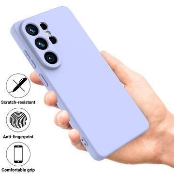 Samsung Galaxy S26 Ultra Flydende silikone cover med håndrem - Lilla