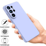 Samsung Galaxy S26 Ultra Flydende silikone cover med håndrem - Lilla