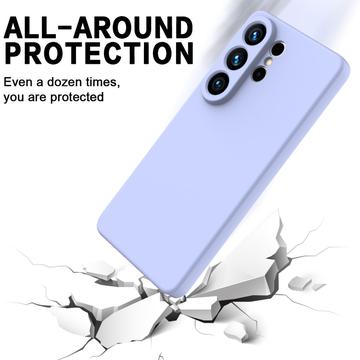 Samsung Galaxy S26 Ultra Flydende silikone cover med håndrem - Lilla