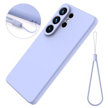 Samsung Galaxy S26 Ultra Flydende silikone cover med håndrem - Lilla