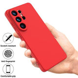 Samsung Galaxy S26 Ultra Flydende silikone cover med håndrem - rød