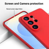 Samsung Galaxy S26 Ultra Flydende silikone cover med håndrem - rød