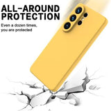 Samsung Galaxy S26 Ultra Flydende silikone cover med håndrem - gul