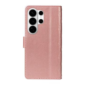 Samsung Galaxy S26 Ultra Luksus Vatteret Pung - Rødguld