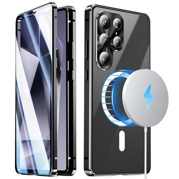 Samsung Galaxy S26 Ultra Magnetisk Cover med skærmbeskyttelse af hærdet glas - MagSafe-kompatibel - Sort
