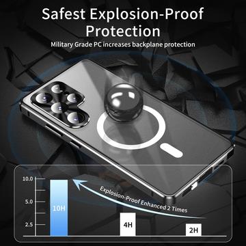 Samsung Galaxy S26 Ultra Magnetisk Cover med skærmbeskyttelse af hærdet glas - MagSafe-kompatibel - Sort