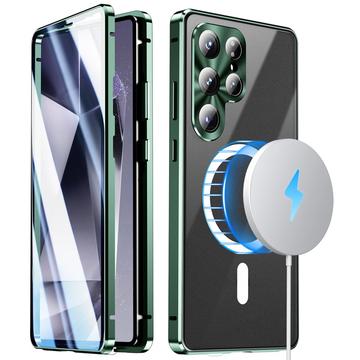 Samsung Galaxy S26 Ultra Magnetisk cover med skærmbeskyttelse af hærdet glas - MagSafe-kompatibel - Grøn
