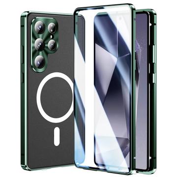 Samsung Galaxy S26 Ultra Magnetisk cover med skærmbeskyttelse af hærdet glas - MagSafe-kompatibel - Grøn