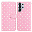 Samsung Galaxy S26 Ultra Pung Etui med Prikket Mønster - Pink