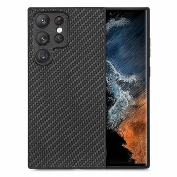 Samsung Galaxy S26 Ultra Premium cover med kulfiberstruktur - sort