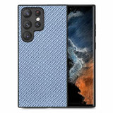 Samsung Galaxy S26 Ultra Premium cover med kulfiberstruktur - Blå