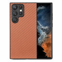 Samsung Galaxy S26 Ultra Premium cover med kulfiberstruktur - brun