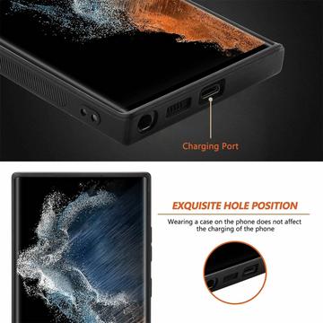 Samsung Galaxy S26 Ultra Premium cover med kulfiberstruktur - brun