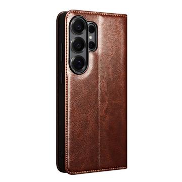 Samsung Galaxy S26 Ultra Qialino Classic Læderpung - Mørkebrun