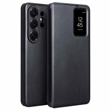 Samsung Galaxy S26 Ultra Qialino Smart View Flip Lædercover - Sort