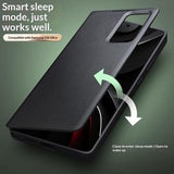 Samsung Galaxy S26 Ultra Qialino Smart View Flip Lædercover - Sort
