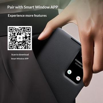 Samsung Galaxy S26 Ultra Qialino Smart View Flip Lædercover - Sort
