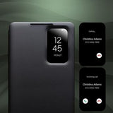 Samsung Galaxy S26 Ultra Qialino Smart View Flip Lædercover - Sort