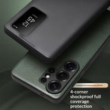 Samsung Galaxy S26 Ultra Qialino Smart View Flip Lædercover - Grøn